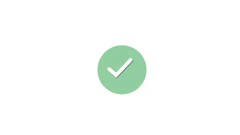 Check mark icon and tick mark icon animation. Stock Footage 293486356