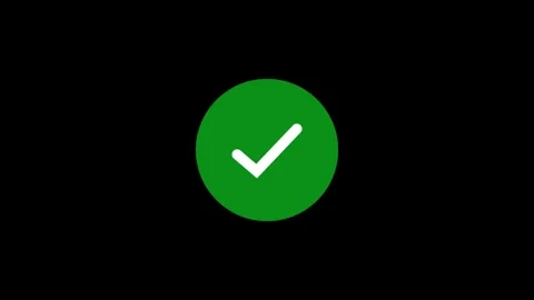 Check mark icon and tick mark icon animation. Stock Footage 293486358