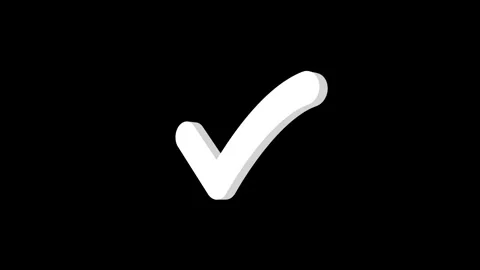 Check mark icon animated video Stock Footage 263526045