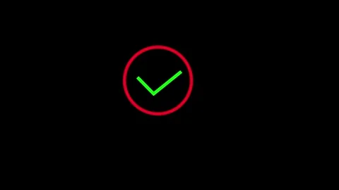 Check mark icon animated video Stock Footage 294697334