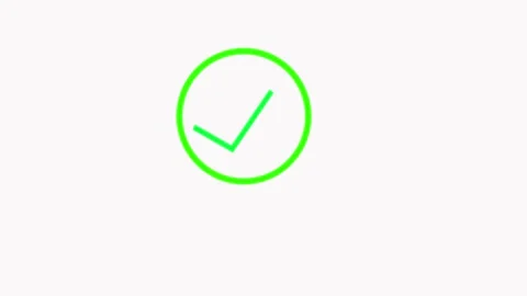 Check mark icon animated video Stock Footage 294922045