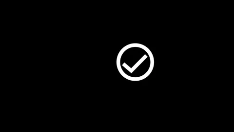 Check mark icon animated video Stock Footage 294922145