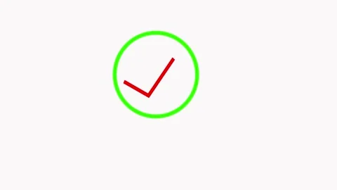 Check mark icon animated video Stock Footage 294923918