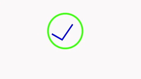 Check mark icon animated video Stock Footage 294923919