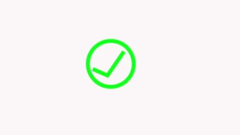 Check mark icon animated video Stock Footage 294924856