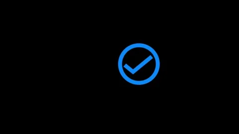Check mark icon animated video Stock Footage 294924859