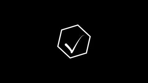 Check mark icon animated video. Modern green check mark icon animation on a.. Stock Footage 310755825