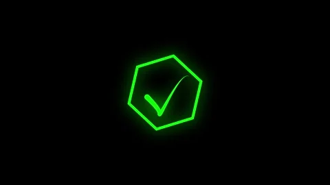 Check mark icon animated video. Modern green check mark icon animation on a.. Stock Footage 310755857