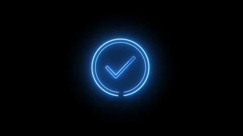 Check mark icon. Animation of check mark icon. Stock Footage 304098819