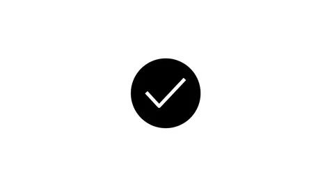 Check mark icon. Animation of check mark icon. Stock Footage 304098830