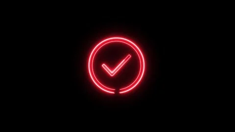 Check mark icon. Animation of check mark icon. Stock Footage 304098832