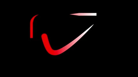 Check mark icon animation gradient color red and white Stock Footage 296544875