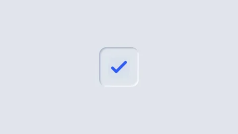 Check mark icon animation in minimalist style 動画素材 344773523
