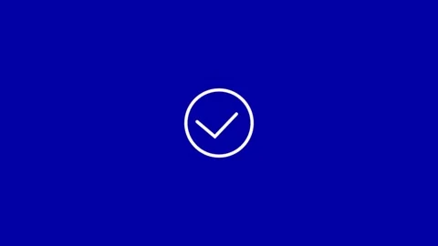 Check mark icon. Animation in motion graphics of a check mark confirmation Video stock 302699958