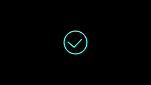 Check mark icon. Animation in motion gra... | Stock Video | Pond5