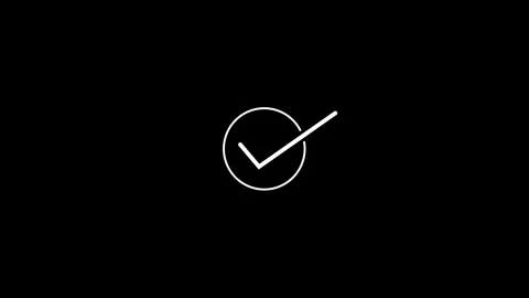 Check mark icon. Animation in motion graphics of a check mark confirmation Stock Footage 302699961