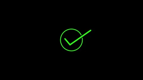 Check mark icon. Animation in motion graphics of a check mark confirmation Stock Footage 302699966