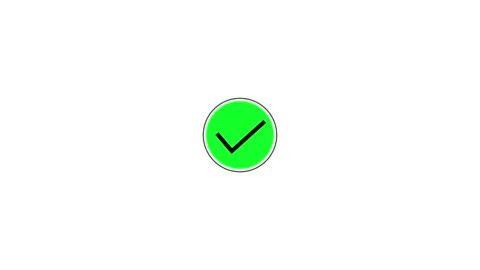 Check mark icon. Animation in motion graphics of a check mark confirmation Stock Footage 302699968
