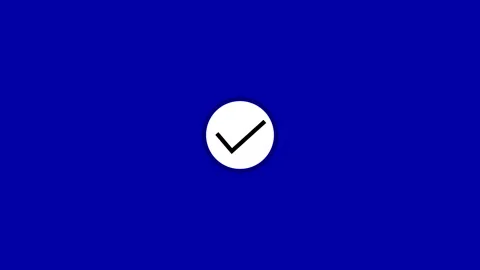 Check mark icon. Animation in motion gra... | Stock Video | Pond5