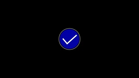 Check mark icon. Animation in motion graphics of a check mark confirmation Stock Footage 302699972