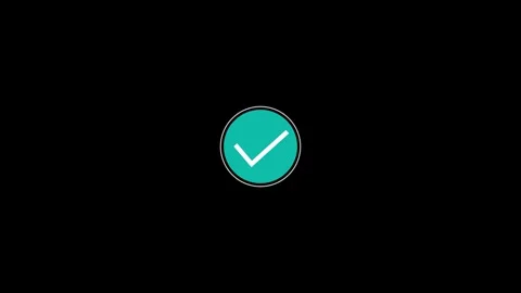 Check mark icon. Animation in motion graphics of a check mark confirmation Stock Footage 302699976