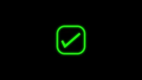 Check mark icon animation, tick mark Stock Footage 258902032