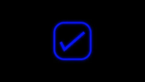 Check mark icon animation, tick mark Stock Footage 258902035