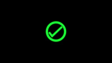 Check mark icon animation, tick mark Stock Footage 258902056