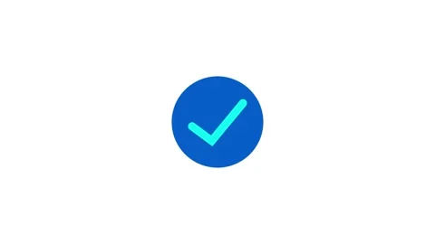 Check mark icon animation on a white background. Success, correct or right .. Stock Footage 274784248