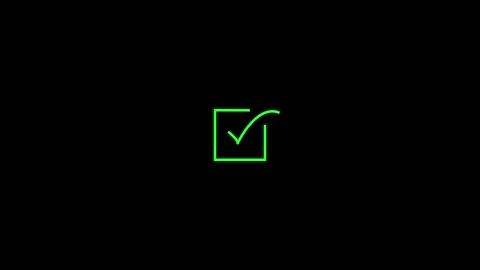 Check mark icon animation.tick confirm correct accept. Stock Footage 337466760