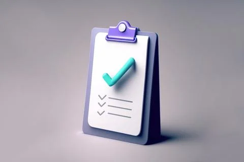 Check mark icon. Approvement concept. Document, file, clipboard, checklist... Stock Illustration