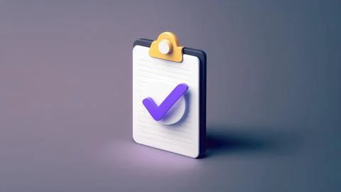 Check mark icon. Approvement concept. Document, file, clipboard, checklist. Stock Illustration
