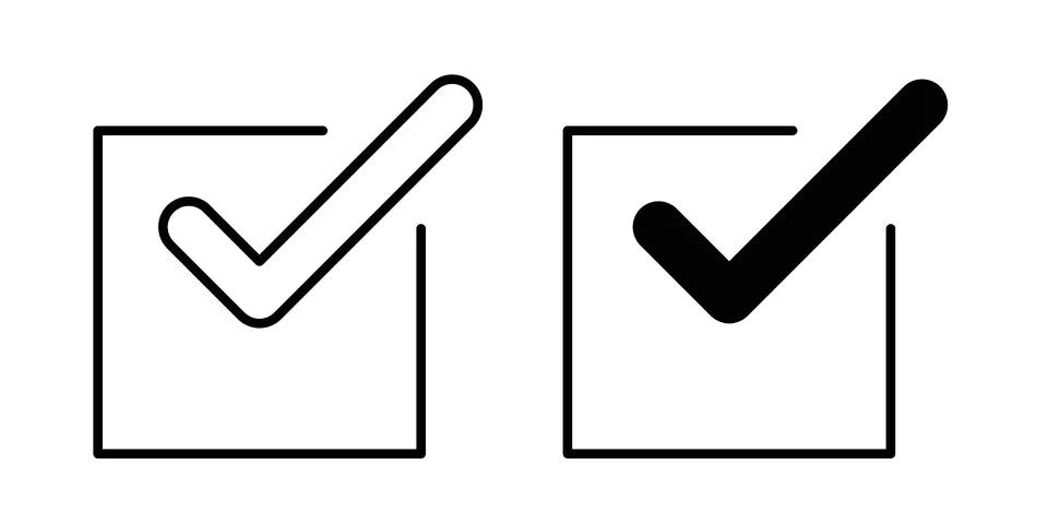 Check mark icon concept. best for web design Stock Illustration