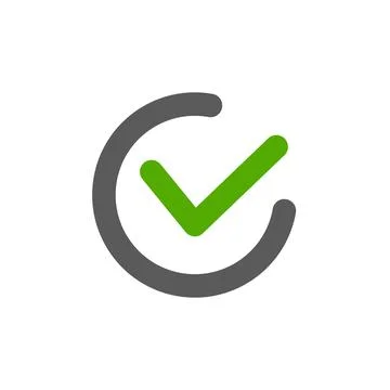 Check mark icon. Consensus or approval. Vectors. Stock Illustration