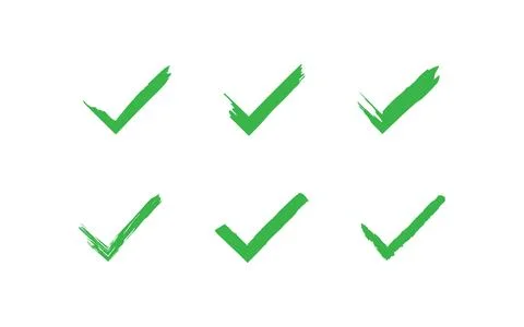 Check mark icon. Correct simbol, vote sign. Ok and yes isolated illustratio.. Stock Illustration