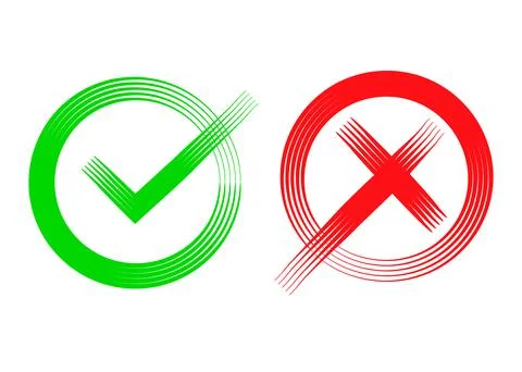 Check mark icon in flat design on a white background Stock Illustration