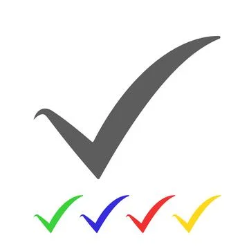 Check mark icon. Flat design style. Vector EPS10. Stock Illustration