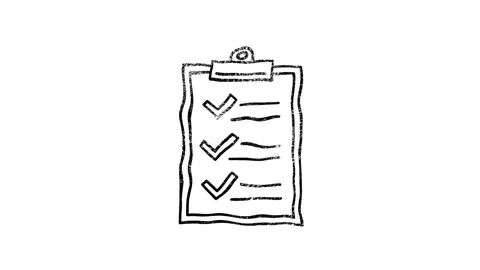 Check mark icon in hand draw style. Motion graphics. Stockbeeldmateriaal 151565751