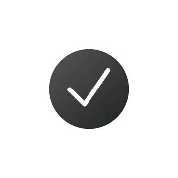 Check mark icon isolated on white background. Vector illustration. Stock Illustration
