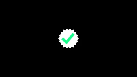Check mark icon, positive symbol, tick mark icon Stock Footage 288915093