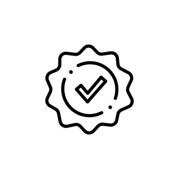 Check mark icon. Profile verification check marks icon. Approved symbol Stock Illustration