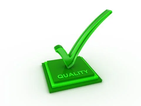 Check  mark icon in with QUALITY word Stock Illustration