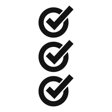 Check mark icon representing completing tasks successfully Stock Illustration