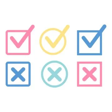 Check Mark icon set. Check button Stock Illustration