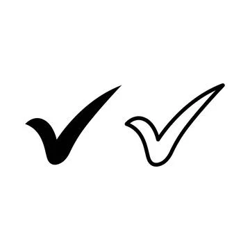 Check mark icon set. Check mark signs. Tick mark vector symbols Stock Illustration