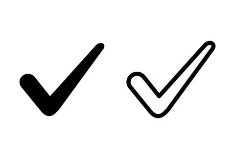 Check mark icon set. Check mark sign. Tick mark symbol vector Stock Illustration