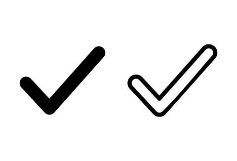 Check mark icon set. Check mark sign. Tick mark symbol vector Stock Illustration