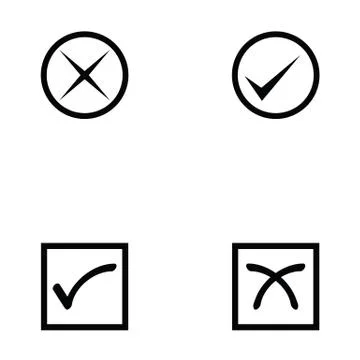 Check mark icon set Stock Illustration