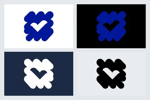 Check Mark Icon Set in Minimalist Flat Style イラスト素材