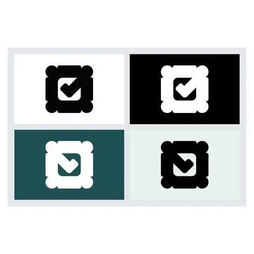Check Mark Icon Set in Minimalist Style イラスト素材